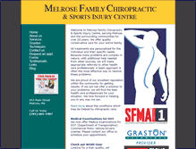Tablet Screenshot of melrosefamilychiropractic.com